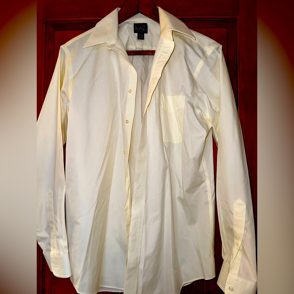 Jos. A. Bank Men's Dress Shirt White/Cream